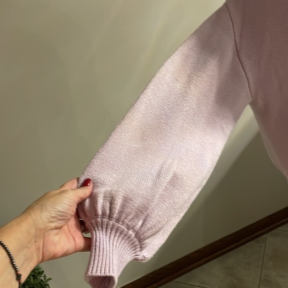 ASTR The Label Lilac Twist back neckline open back sweater, V neck size Med - Picture 4 of 10